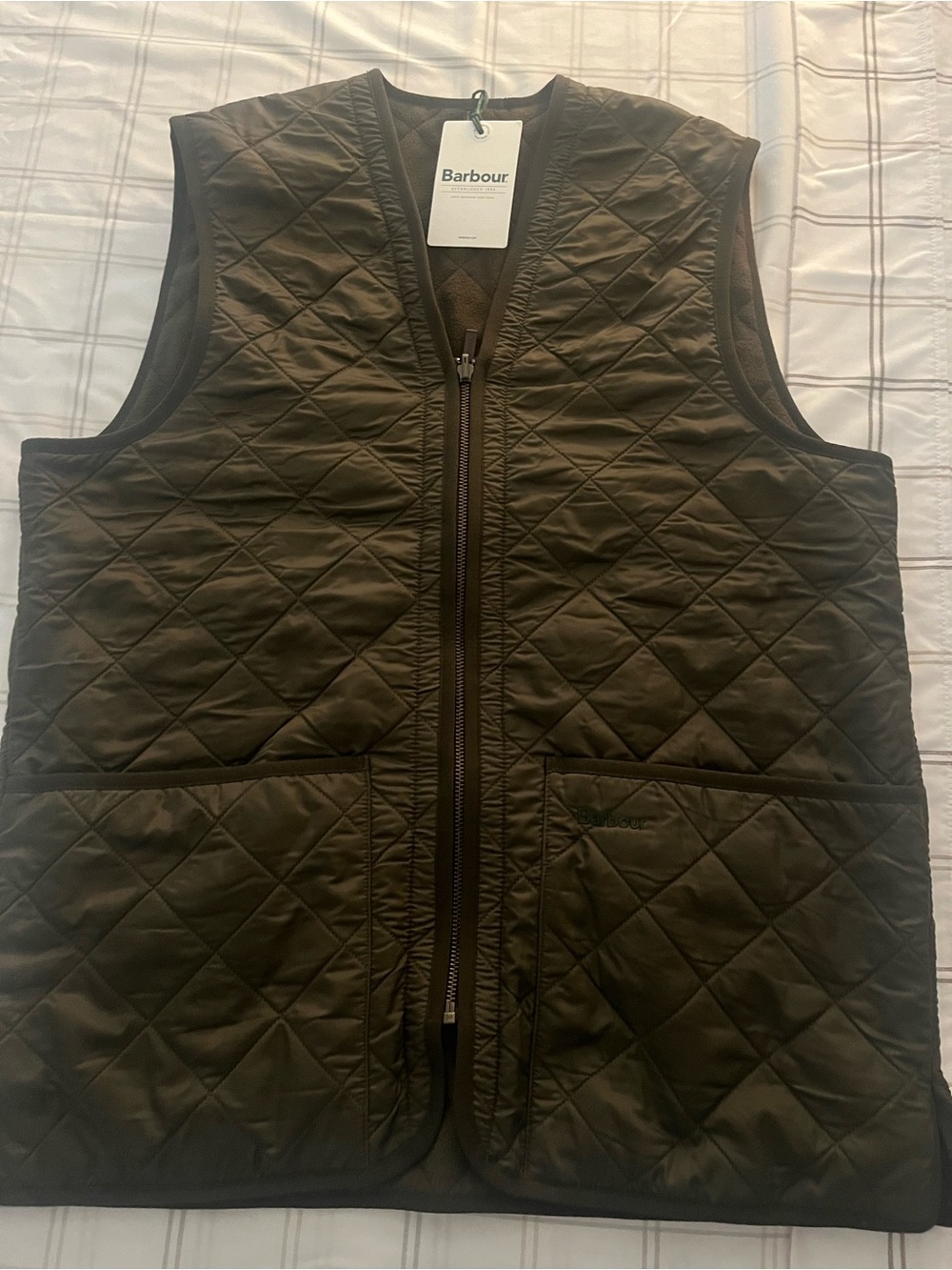 Barbour Quilted Vest in Brown